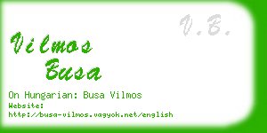 vilmos busa business card